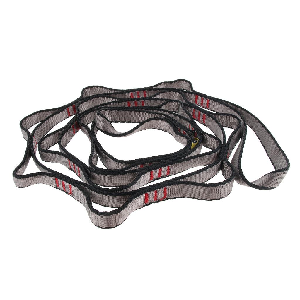 2pcs Downhill Rock Climbing Daisy Chain Rope Equipment Carabiner 22KN 180+150cm