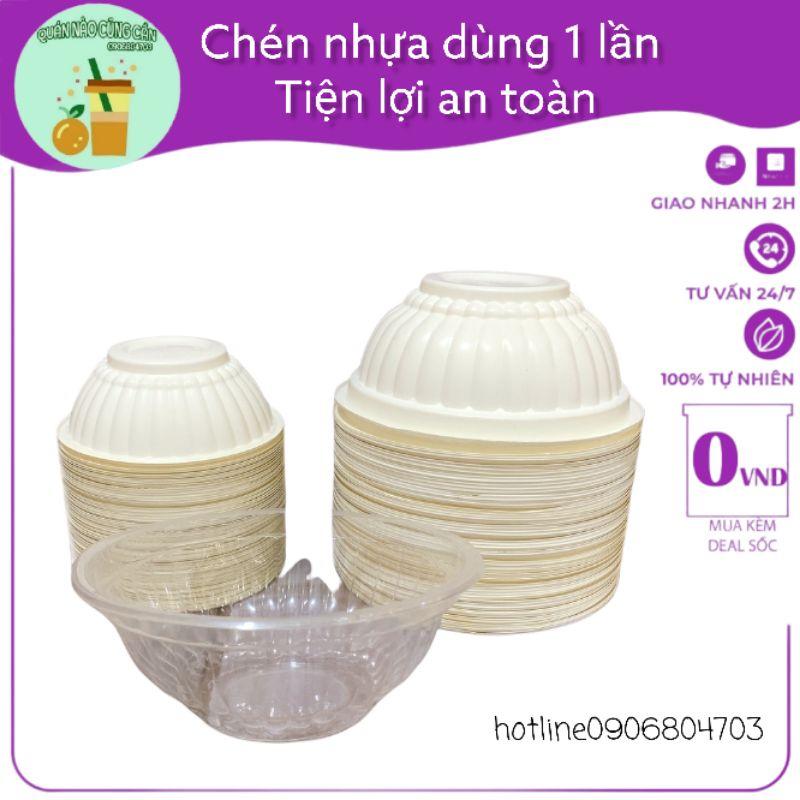 50 Chén nhựa dùng một lần dùng đựng canh, bún cơm tiện lợi