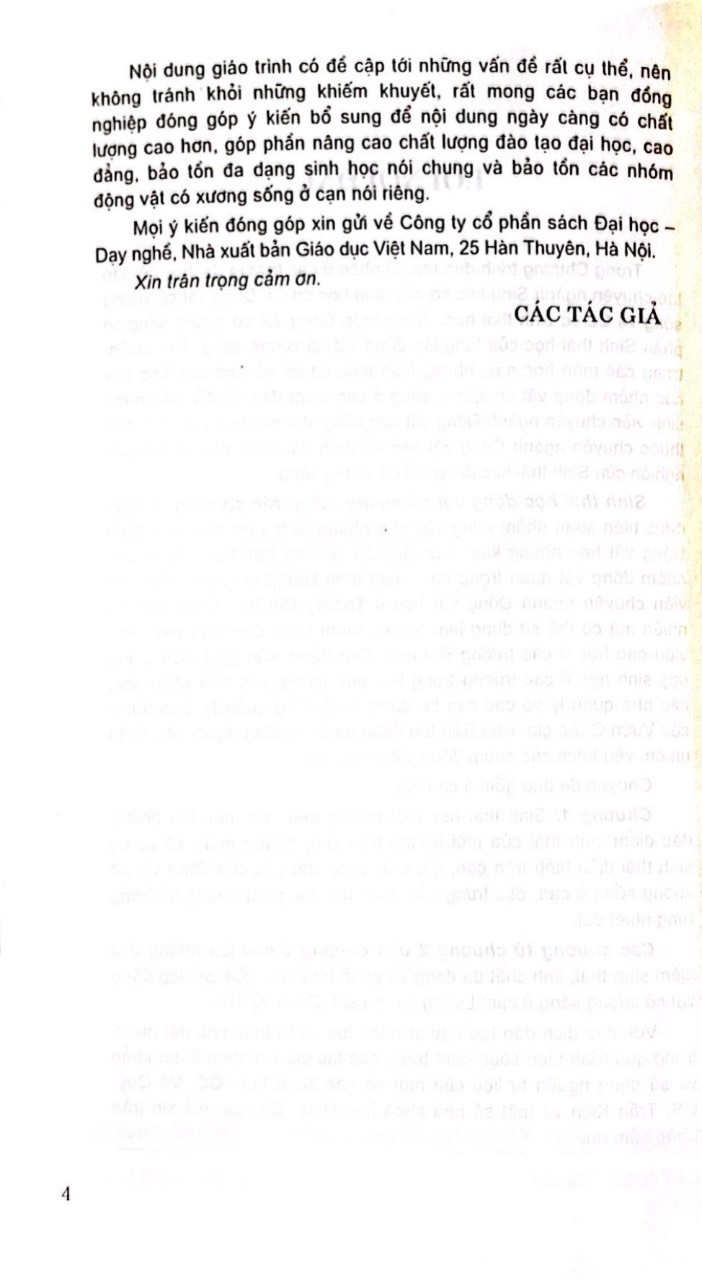 Giáo Trình Sinh Thái Học Động Vật Có Xương Sống Ở Can