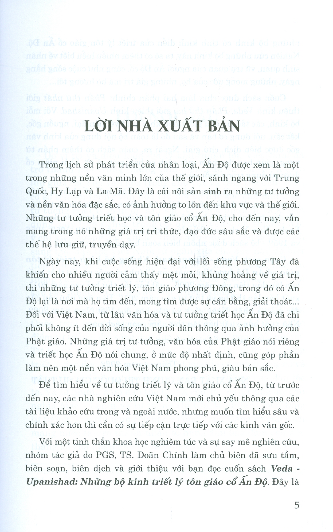 VEDA UPANISHAD - Những Bộ Kinh Triết Lý Tôn Giáo Cổ Ấn Độ (Xuất bản lần thứ năm)