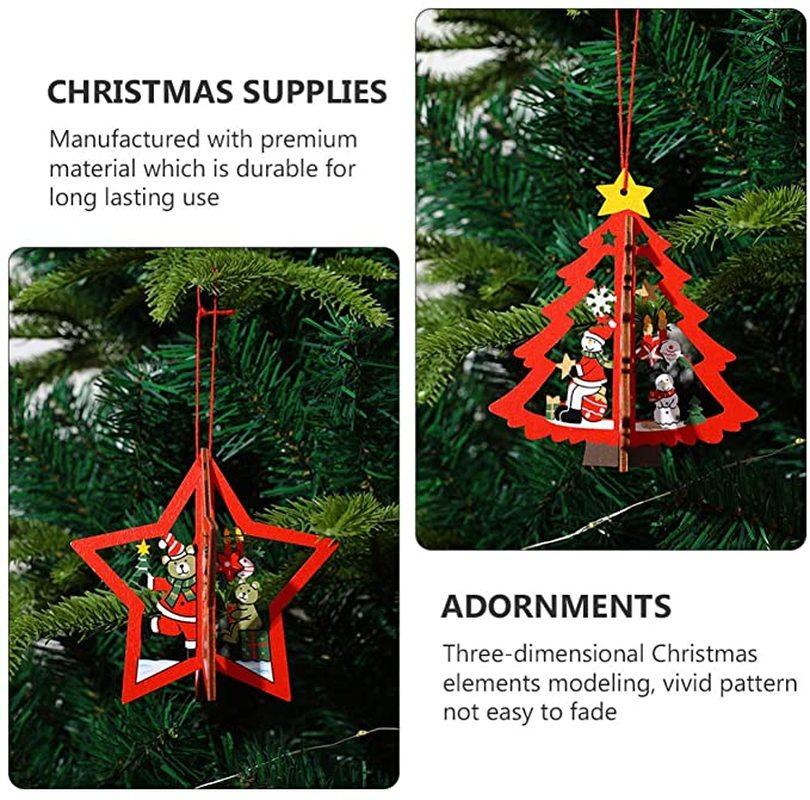 Phụ Kiện Gỗ 3d Trang Trí Giáng Sinh