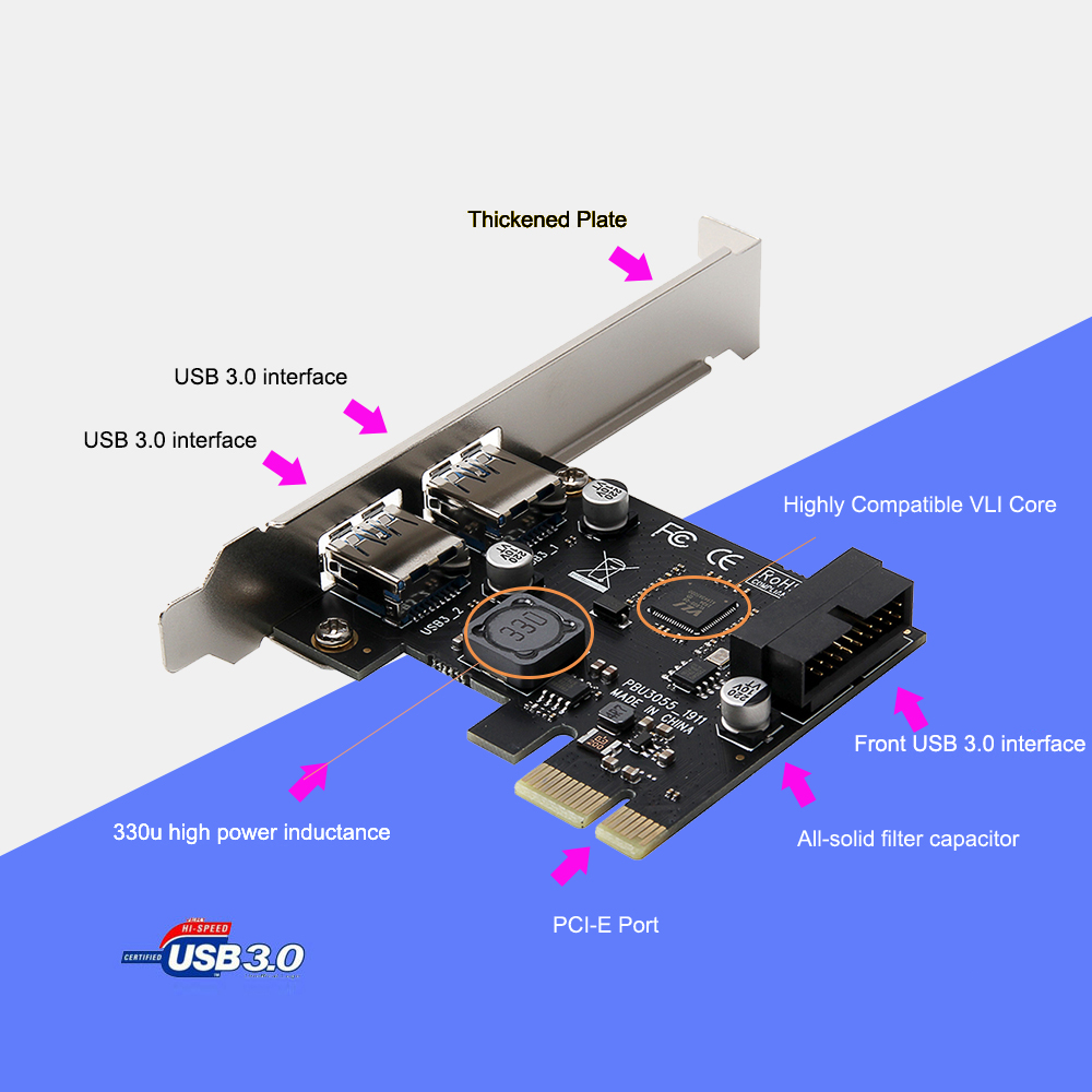 Bộ Chuyển Đổi PCI-E Sang USB3.0