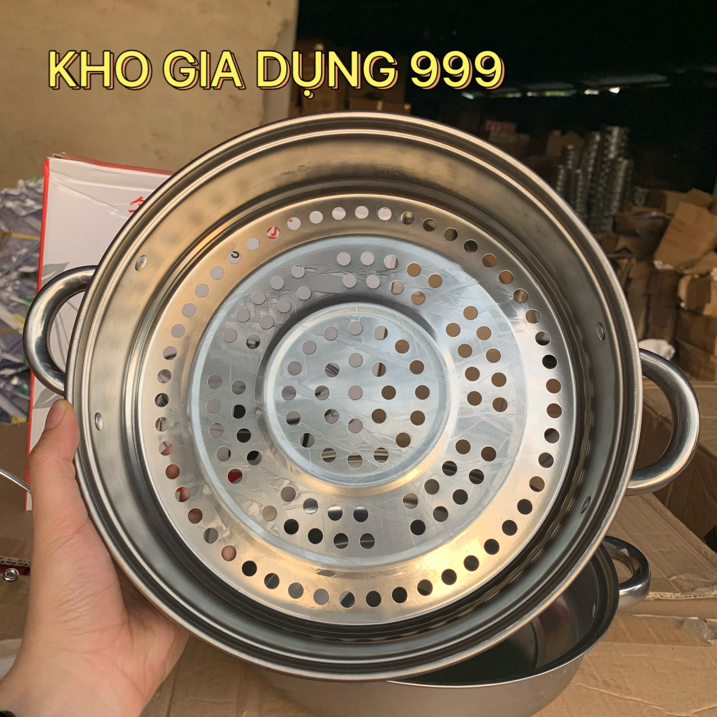 NỒI HẤP INOX 2 TẦNG SIZE 28CM - VỪA LÀ NỒI HẤP VỪA LÀ NỒI LẨU ĐƯỢC LUÔN PHÙ HỢP VỚI BẾP GA, BẾP ĐIỆN, BẾP TỪ