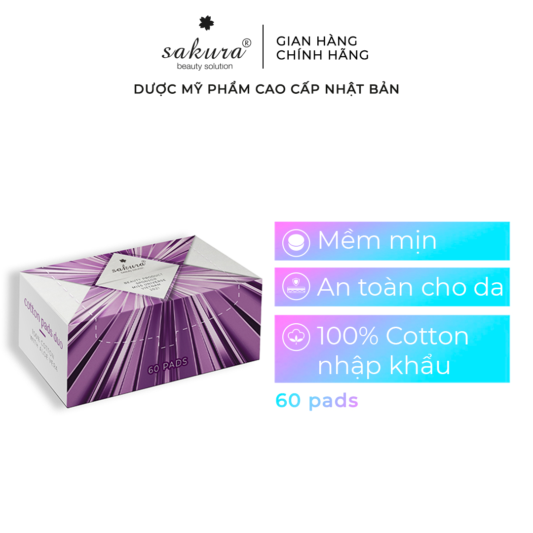 2 Hộp bông tẩy trang cao cấp sakura
