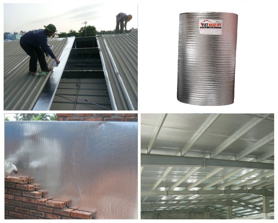 Xốp tráng bạc PE OPP dày 10mm khổ 1m dùng cách nhiệt bảo ôn, cách âm, chống nóng, làm chiếu ngủ văn phòng