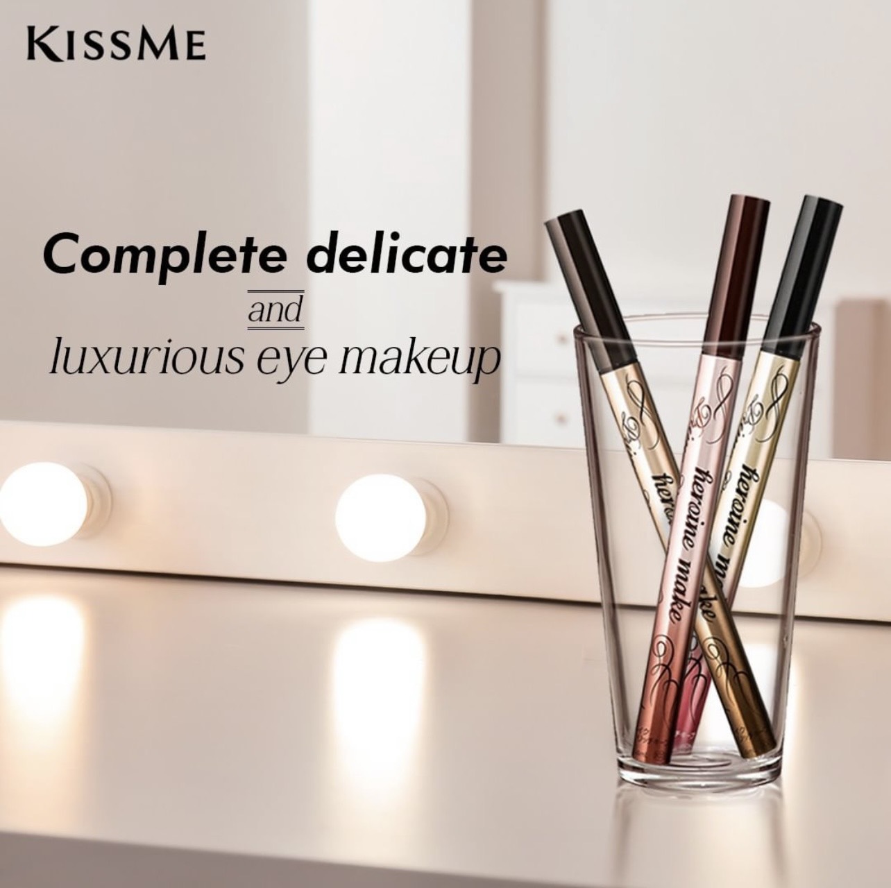 Bút Kẻ Mắt Nước Không Trôi , Không Bị Lem, Nét Kẻ Siêu Mãnh Kissme Eyeline (0.4mL )