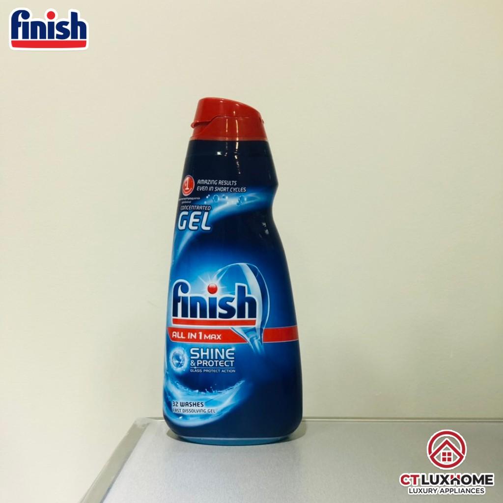 Gel rửa chén bát Finish All In One Max 650ml Shine &amp; Protect