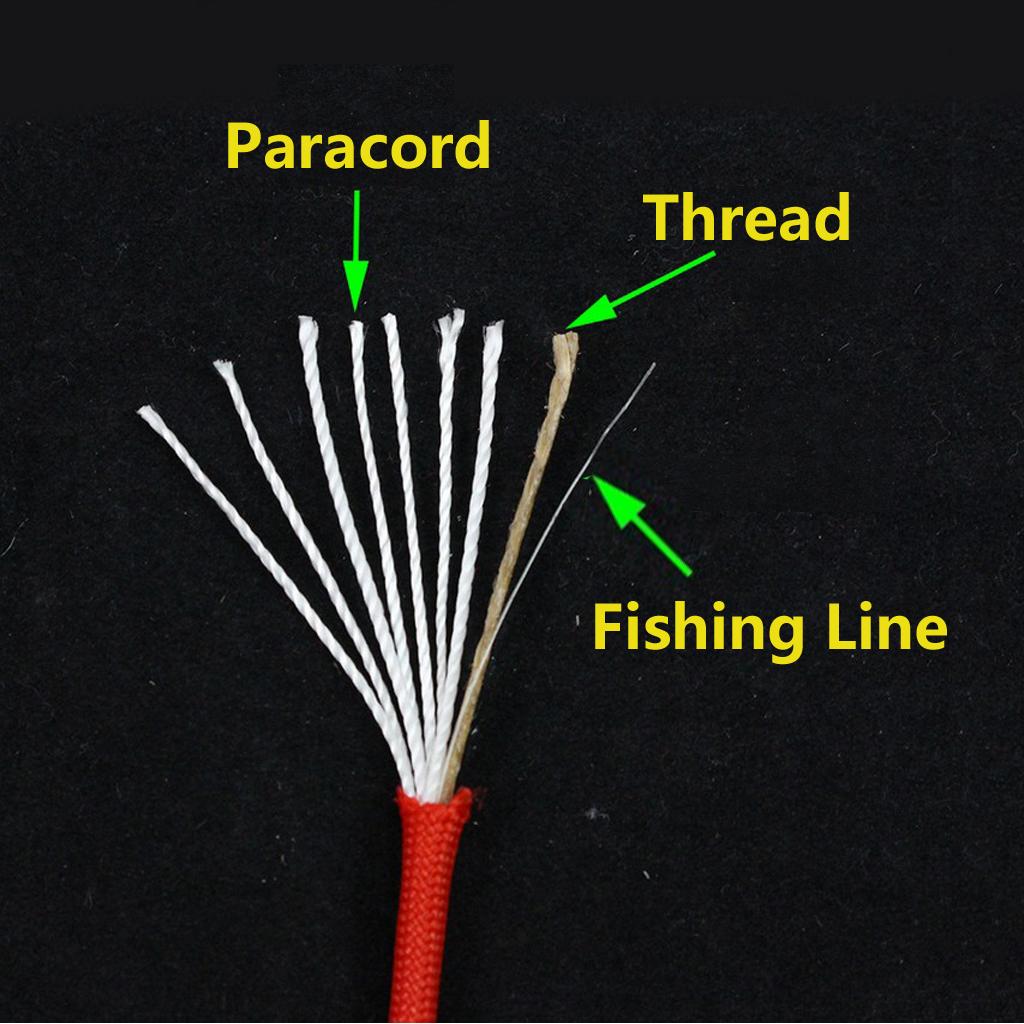 7-Strand Shoe Laces Shoelaces Fire Starter Emergency Survival Red