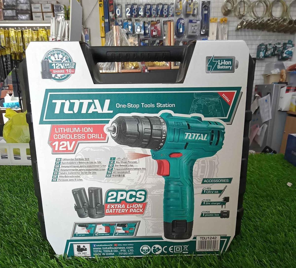 MÁY KHOAN VẶN VÍT DÙNG PIN 12V S12   TOTAL TDLI1242 - HÀNG CHÍNH HÃNG