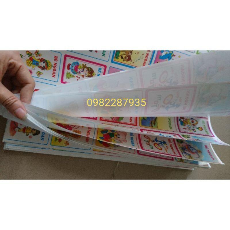 Set 50 phiếu bé ngoan cho trẻ mầm non