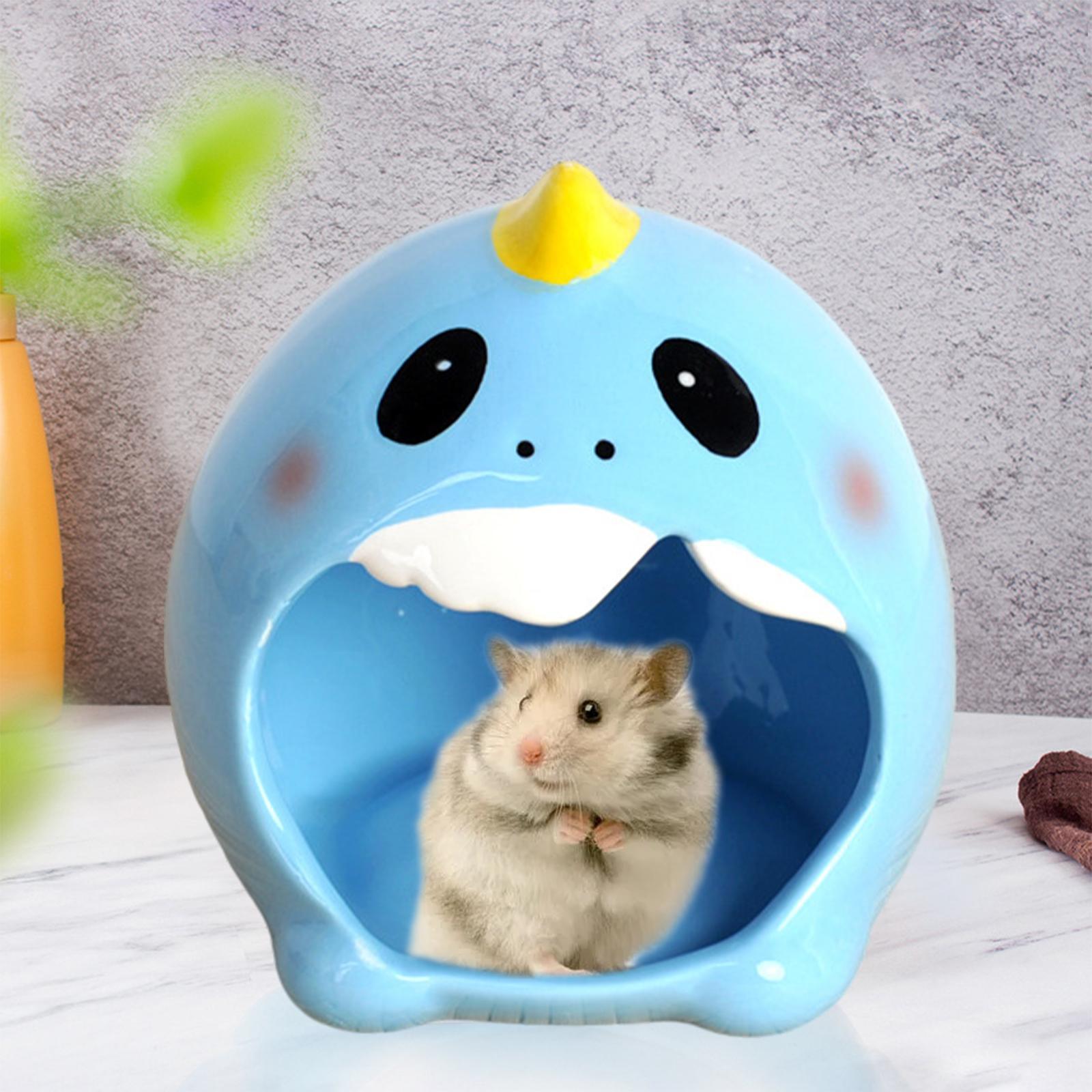 Ceramic Hamster Nest Small Animal House Cage Toys Pet Nesting Mini Hut