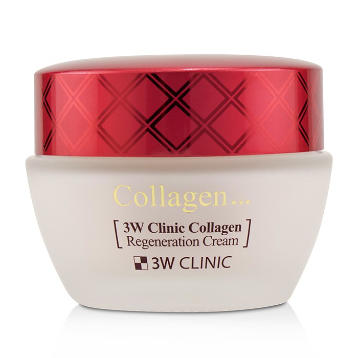 Kem Chống Lão Hóa Dưỡng Trắng Da Hàn Quốc Cao Cấp 3W Clinic Collagen Regeneration Cream (60ml)+ Tặng Dụng Cụ Rửa và Massage Mặt Silicon Mềm Dẻo Hàn Quốc Suri Facial Cleansing Fad – Hàng Chính Hãng