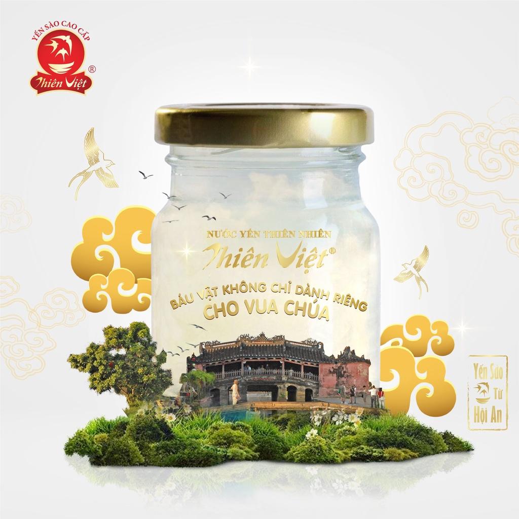 Hộp Nước Yến Sào Thiên Việt nguyên chất có đường 9% Tổ yến (6 hũ x 70ml)