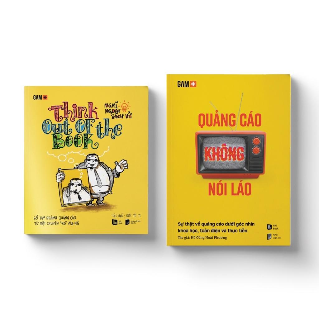 Sách  Kiến Thức Quảng Cáo Từ Thực Tiễn (Think Out Of The Book + Quảng Cáo Không Nói Láo) - Riobooks - BẢN QUYỀN