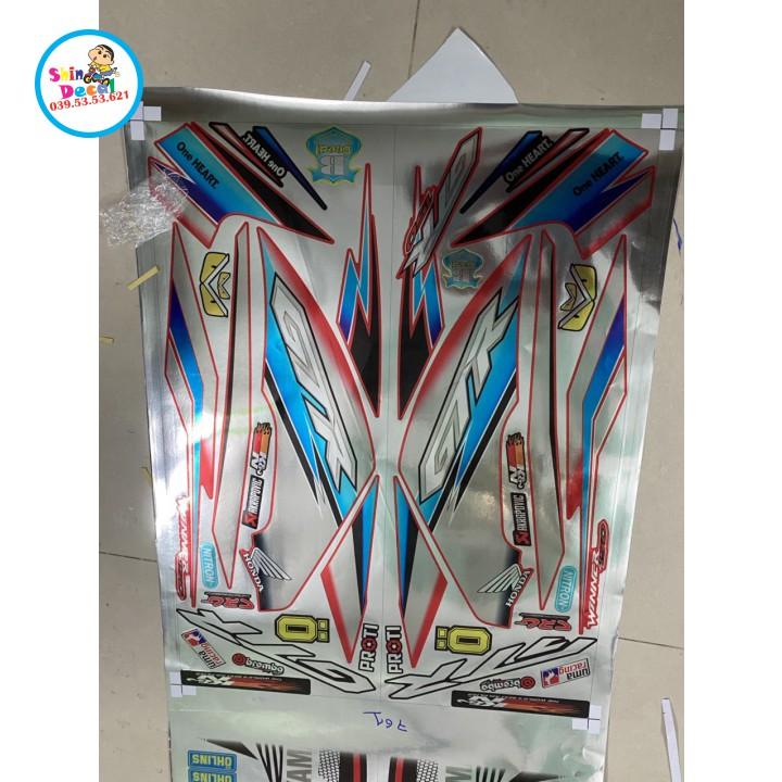 Tem rời xe winner v1 gtr dán xe đỏ Crom cao cấp