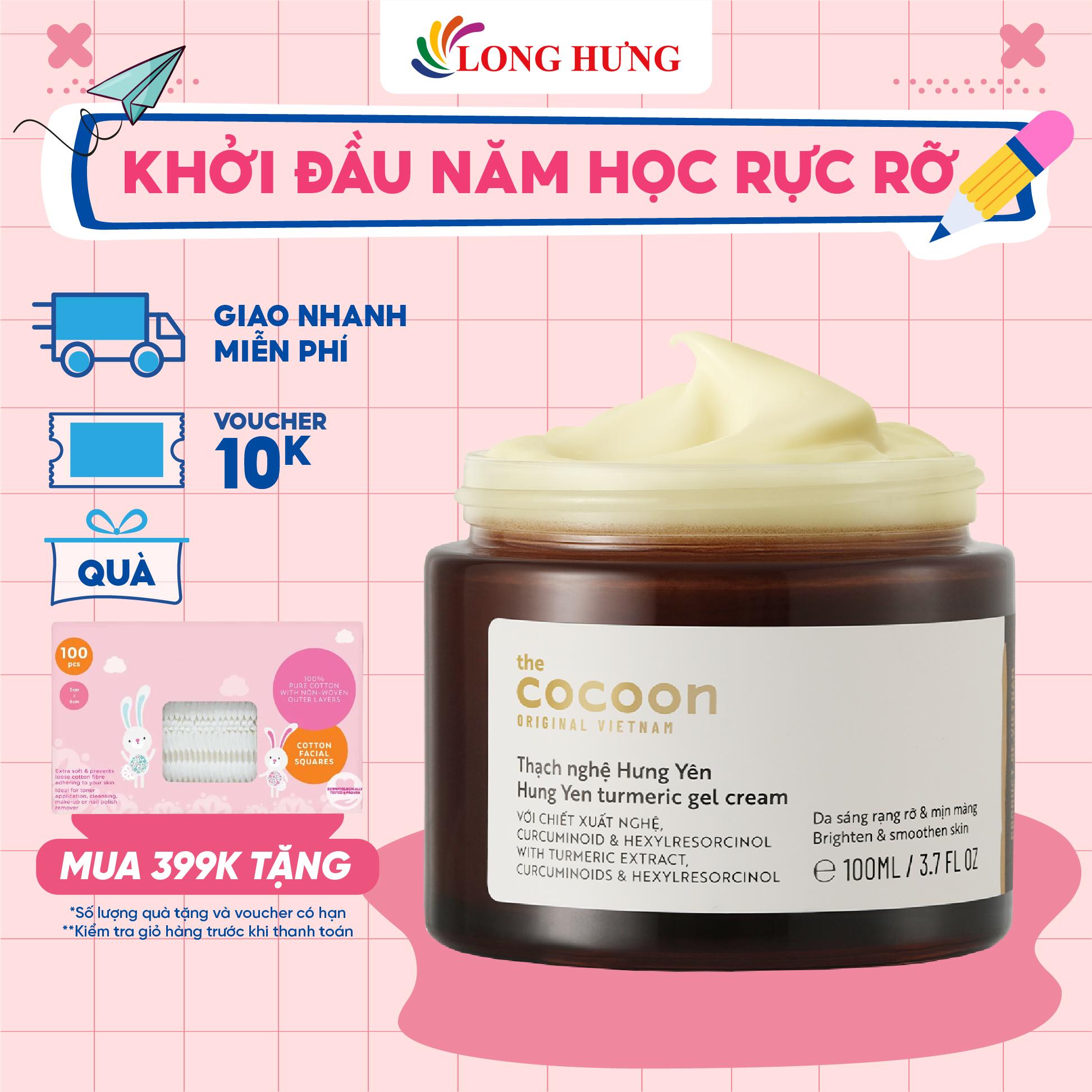 Thạch nghệ Hưng Yên Cocoon giúp làm sáng da và mờ thâm (30ml/100ml) - Hàng chính hãng