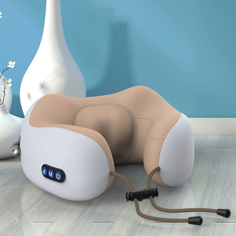 Gối Mát Xa Cổ U-Shaped Neck Massage Pillow - Pin Sạc 2000mAh