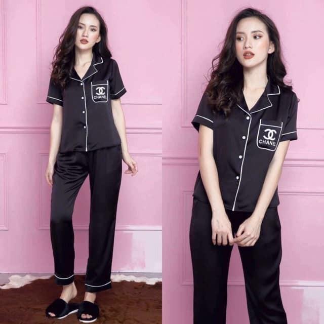 Đồ bộ pijama phi lụa loại 1 - tay ngắn quần dài