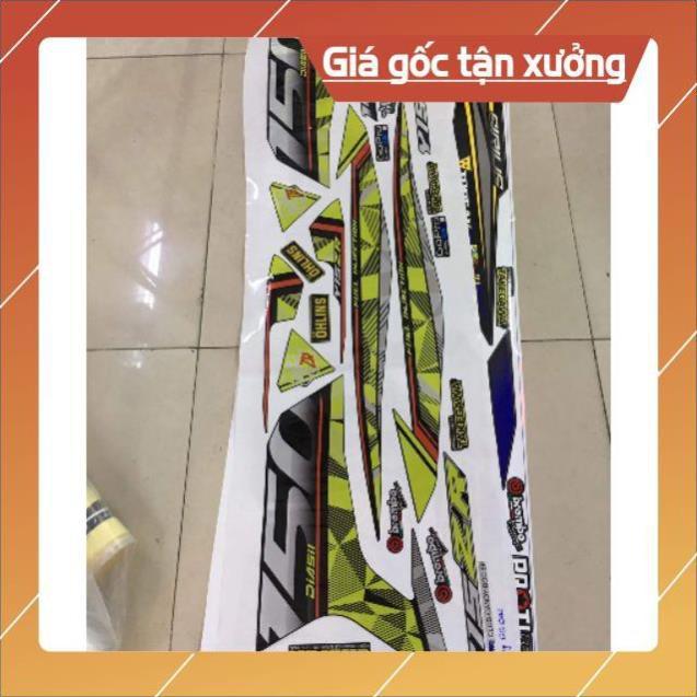 Tem rời ex 150 chất liệu Candy dán xe đen