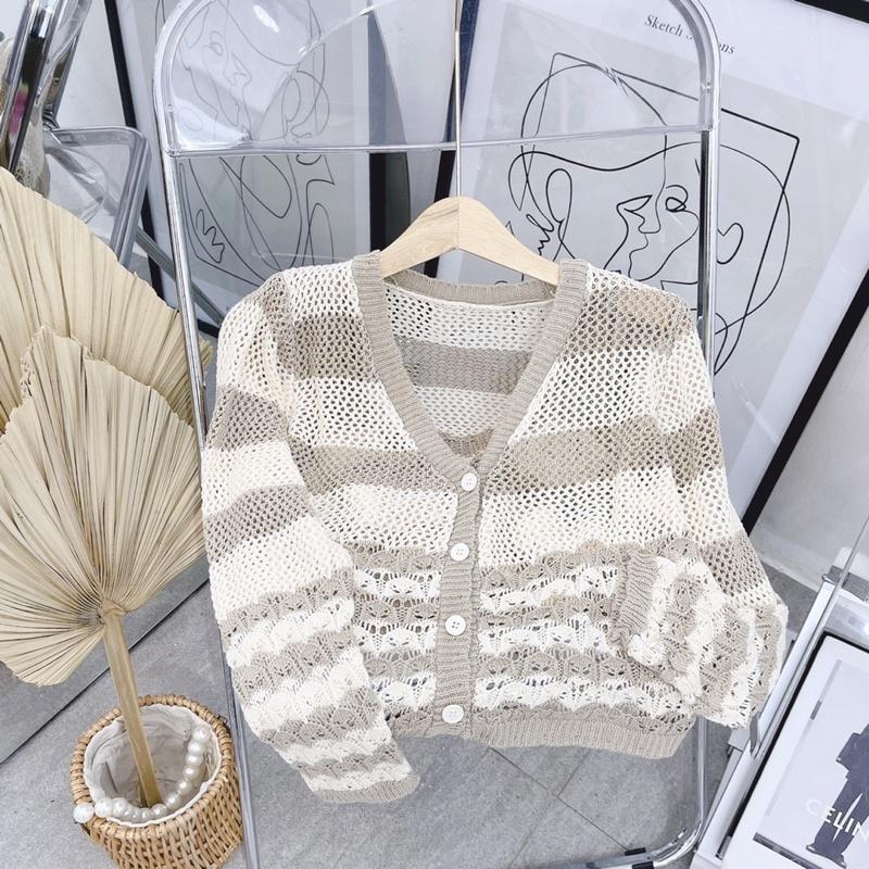 SET ÁO LEN CROPTOP KÈM KHOÁC