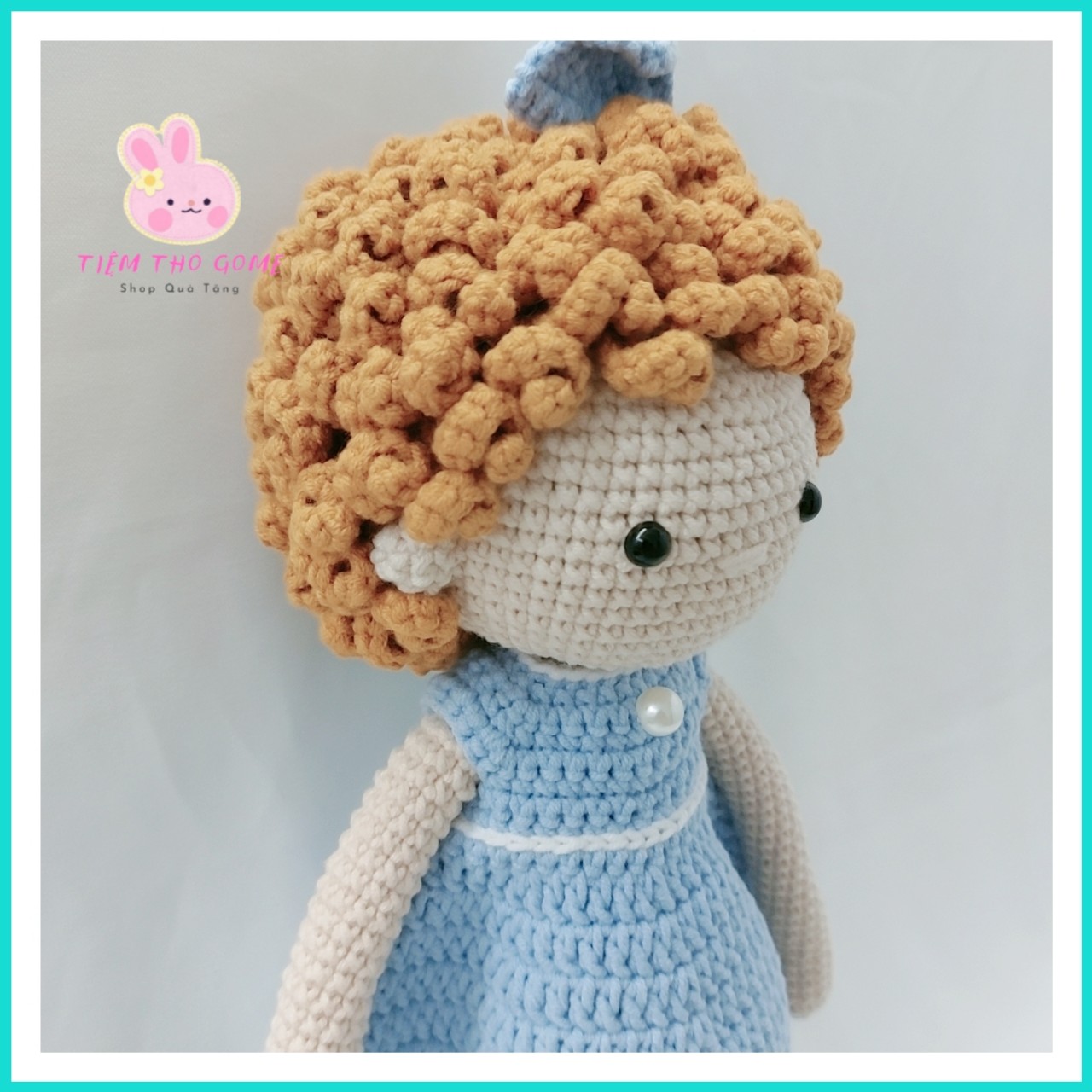 Búp bê nhồi bông, Búp bê len móc handmade, búp bê Sofia 37, quà cho bé