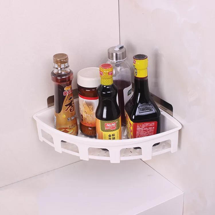 Combo 2 Kệ góc để đồ đa năng chuyên dụng cho phòng tắm, nhà bếp 25x25x6cm - Màu ngẫu nhiên