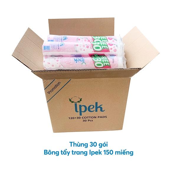 Sỉ 1 thùng Bông tẩy trang ipek thổ nhĩ kì 150 miếng ( 30 gói x 150 miếng)