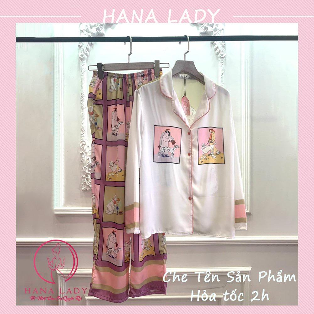 Đồ bộ pijama lụa - Bộ ngủ mặc nhà cao cấp nhiều họa tiết