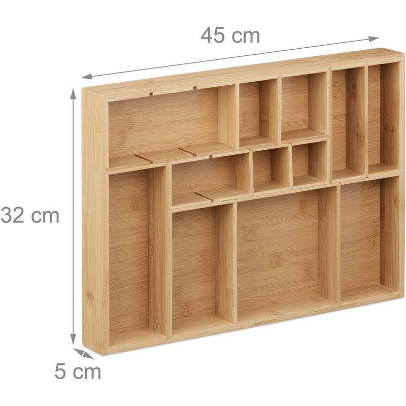 Hộp đựng đồ dùng để bàn bằng gỗ TACHI.DEOR-021 | D32 x R45 x C5cm | Hộp gỗ đựng văn phòng phẩm | Hộp đựng mỹ phẩm