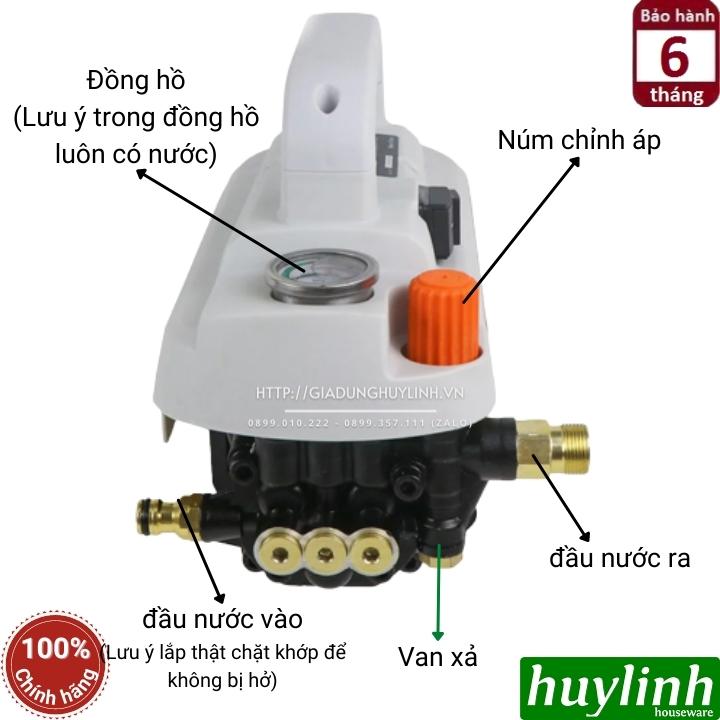 Máy xịt rửa xe chỉnh áp Ergen EN6728 - Công suất 2800W - Motor cảm ứng từ lõi đồng - Xịt rửa máy lạnh, điều hoà - Hàng chính hãng