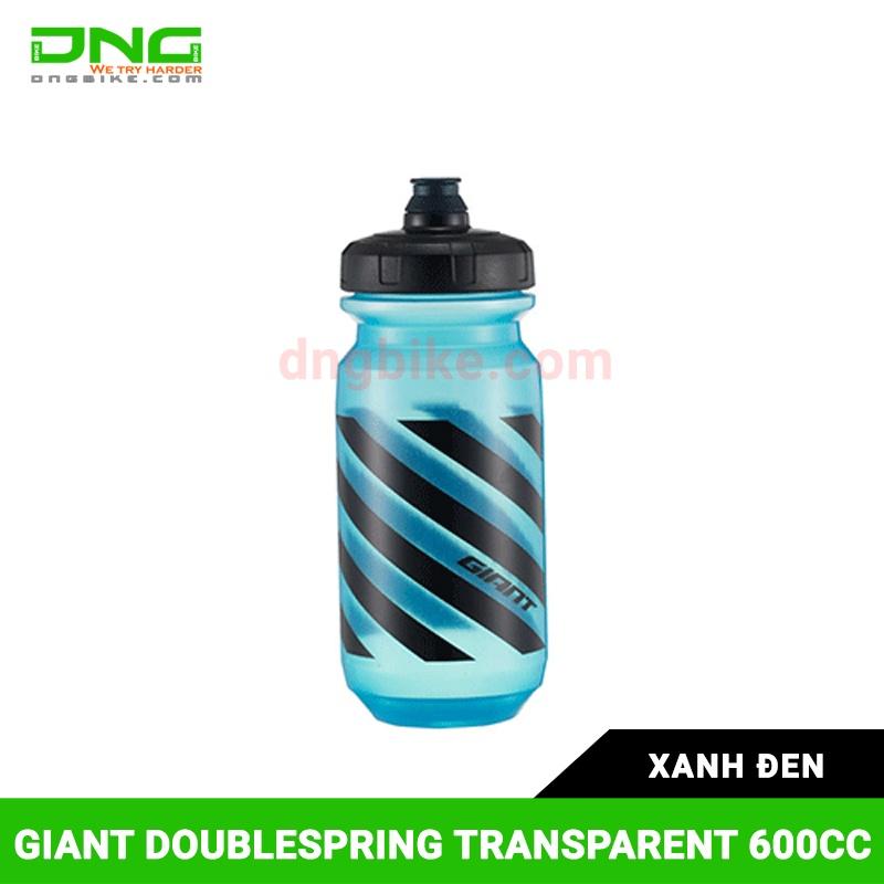 Bình nước xe đạp GIANT DOUBLESPRING TRANSPARENT 600CC