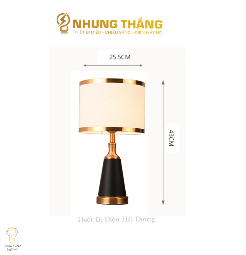 Đèn Ngủ Để Bàn S3057 - Khung Kim Loại - Kiểu Dáng Cổ Điển Sang Trọng - Kèm Bóng Led