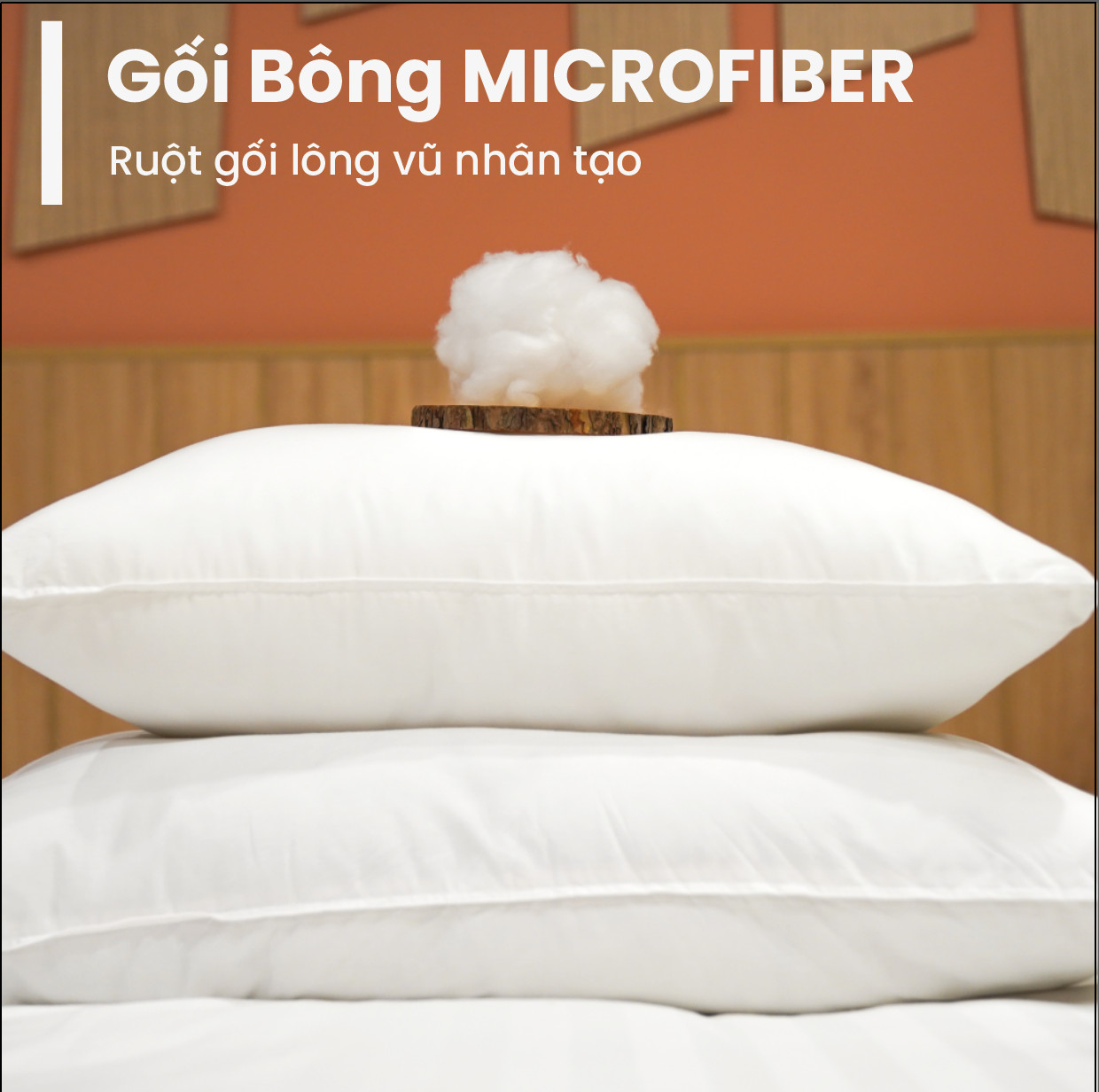 Gối khách sạn 5 sao - Gối bông Microfiber siêu mềm - Gối lông vũ nhân tạo cao cấp - Kích thước 60 x 80 cm - Gối chống mỏi cổ mỏi vai gáy