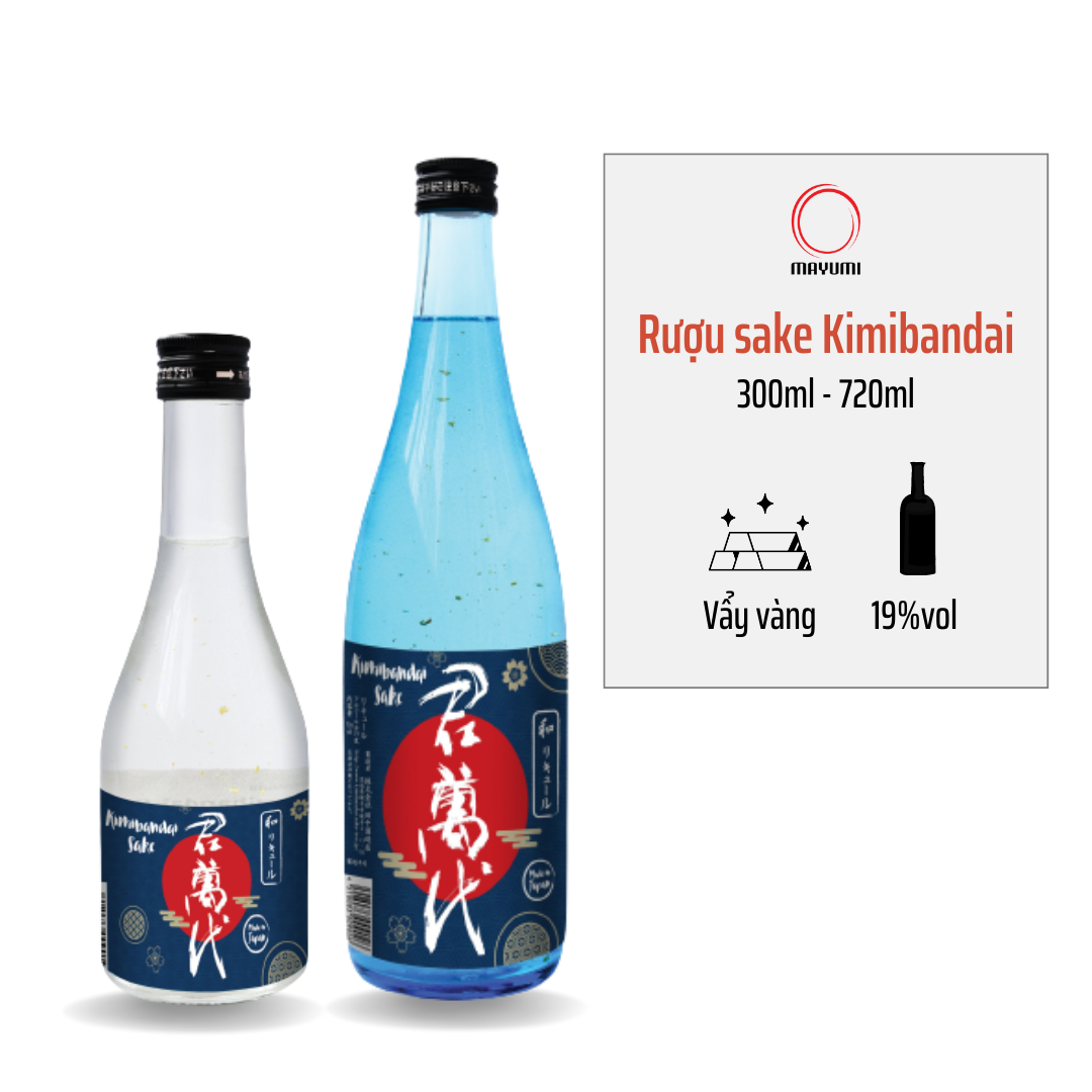 Rượu Sake Vẩy Vàng Kimibandai 19