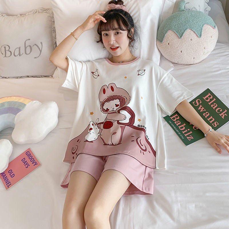 Đồ bộ cộc tay mặc nhà thời trang mới nhất - Chất liệu Cotton cao cấp 