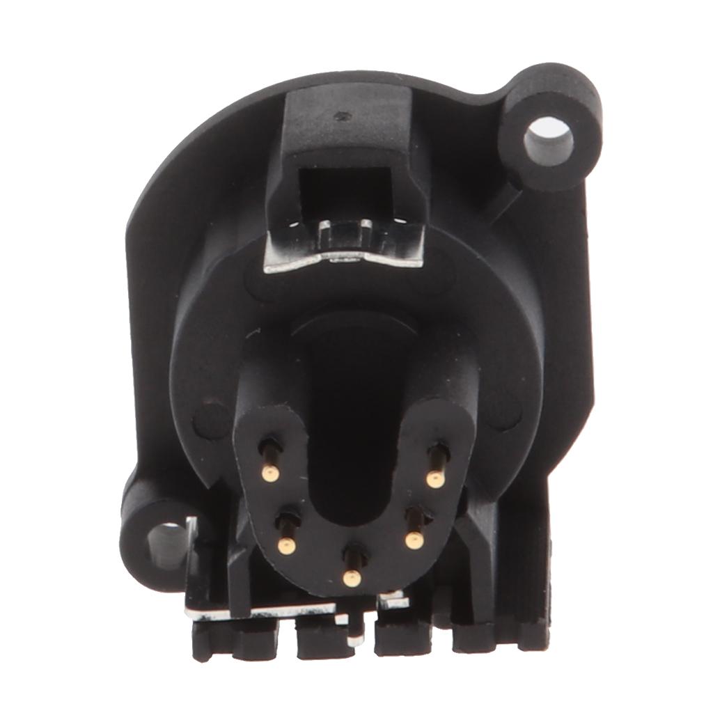 5 pin Male XLR Chassis Mounted Socket panel for DMX intercom headset