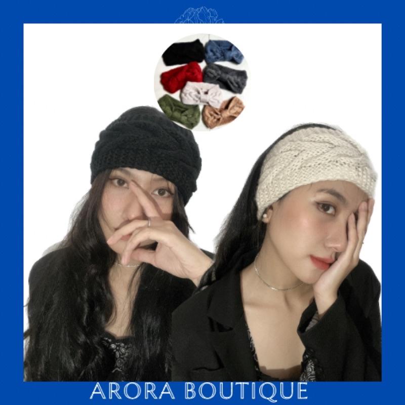 Băng đô tóc bằng len giữ ấm tai - Arora Boutique