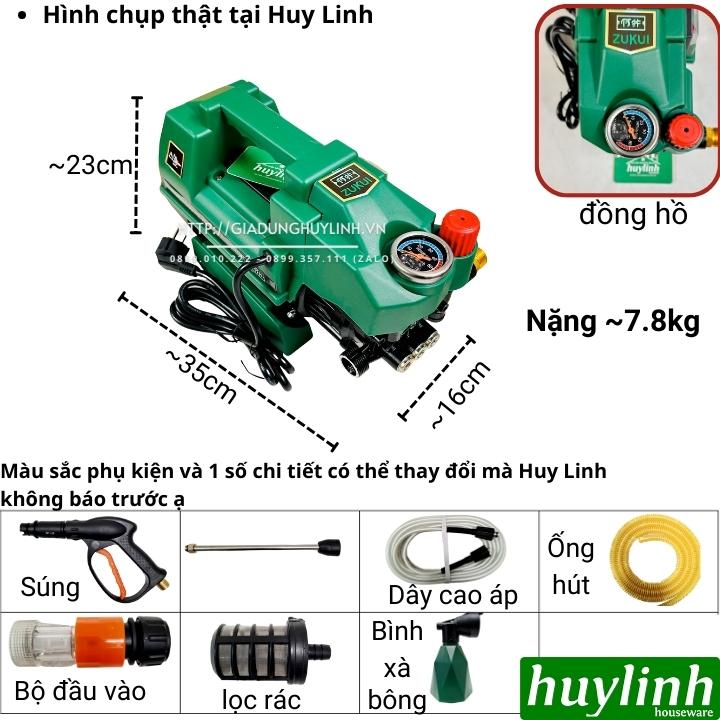 Máy xịt rửa xe chỉnh áp Zukui RS3 - Công Suất 2400W - Tặng béc rửa máy lạnh, điều hoà + thân nối - Hàng chính hãng