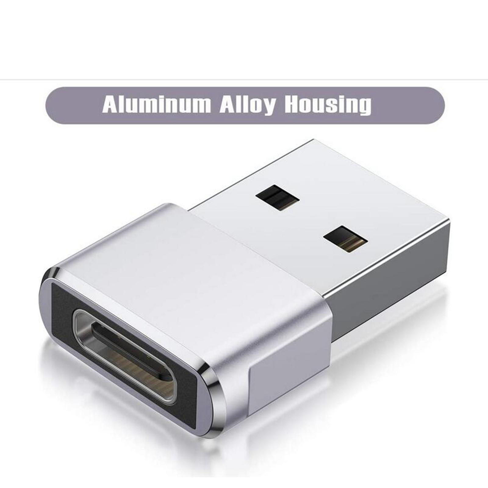 3 Pieces Type-.1 to USB 2.0 Adapter Plug Transfer Female to Male for Laptop