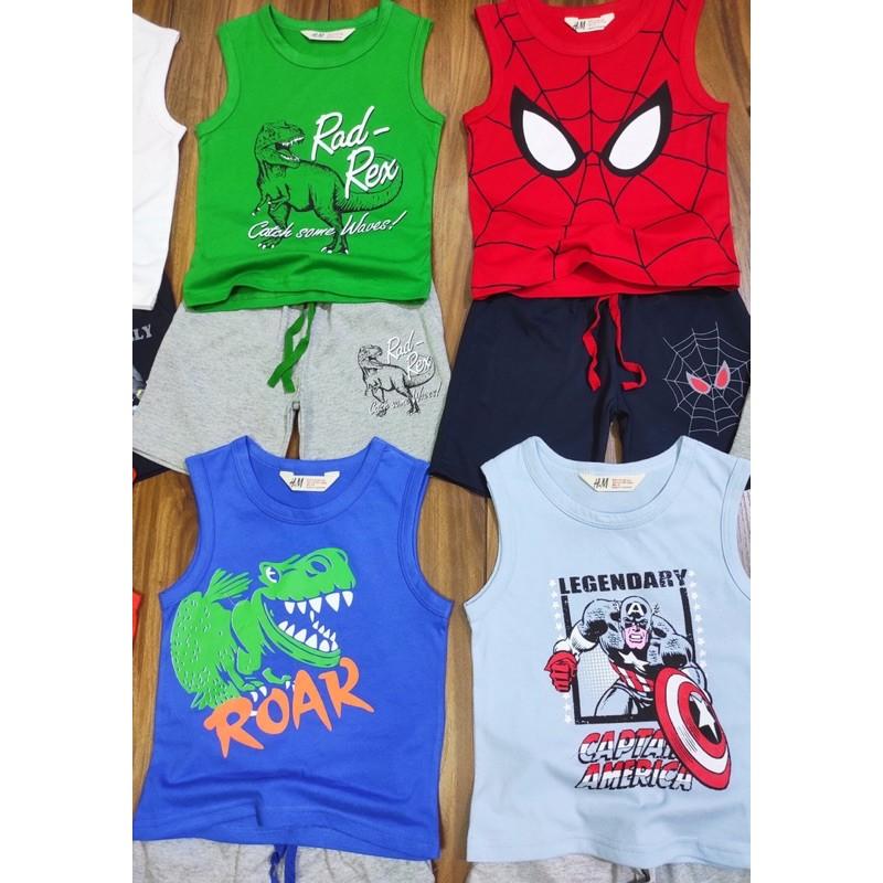 Bộ ba lỗ bé trai chất cotton