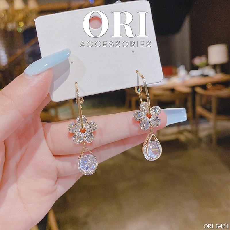 Bông tai nữ dáng dài Violet sang trọng thời trang ORI ACCESSORIES B431