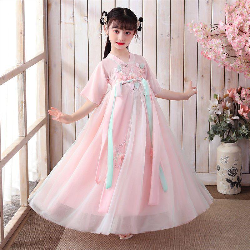 CHENGRUI Cô gái Hán phục nữ nhi cổ trang váy nàng tiên váy váy công chúa váy Trung Quốc phong cách siêu tiên mùa hè váy mùa hè