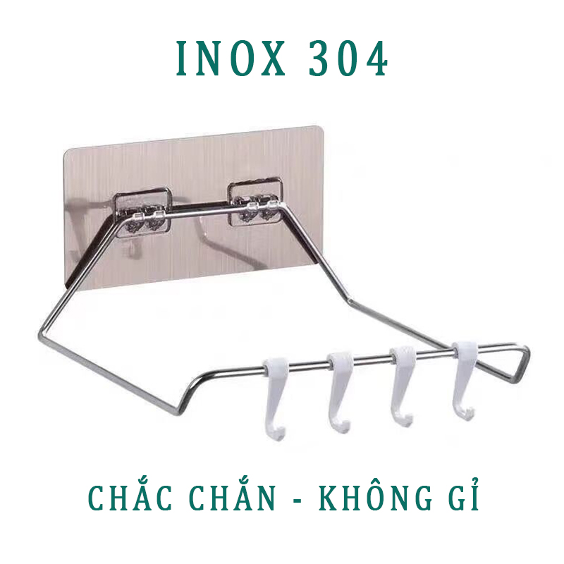 Giá treo thau chậu, để đồ đa năng INOX 304 dán tường tiện