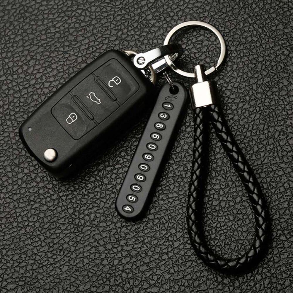 Anti-lost Mobile Phone Straps Number Plate Keychain Pendant Keyring Car Key Chain Key lanyard car pendant