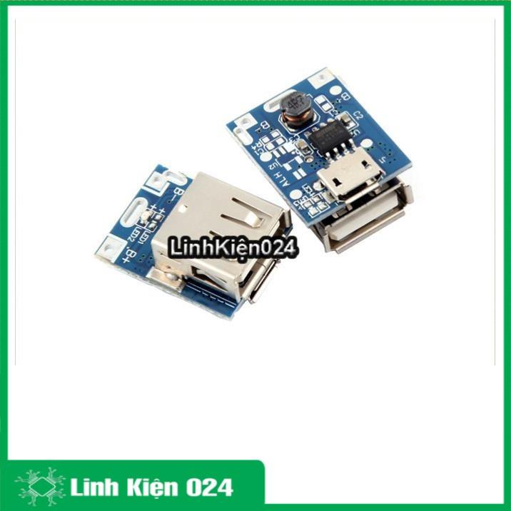 Mạch sạc pin dự phòng 5V-600MA mini 1A cổng USB có đèn báo