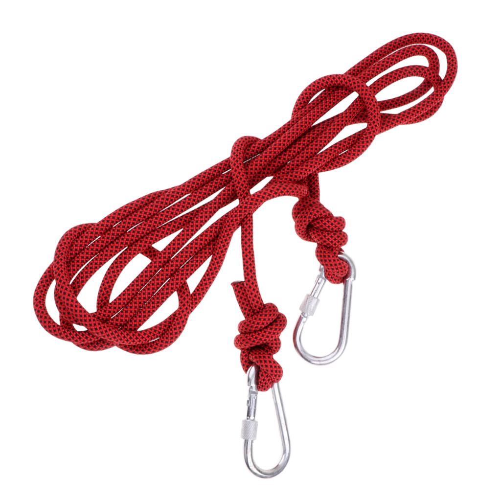 5M 10mm Outdoor Rock Climbing Rope Rescue Rappelling Safety Static Rope