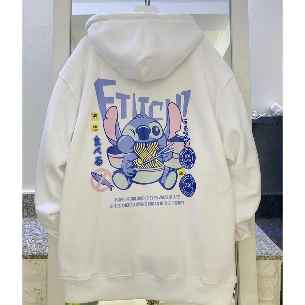 Áo Khoác Hoodie Unisex In Ftitch Hoạt Hình đáng yêu