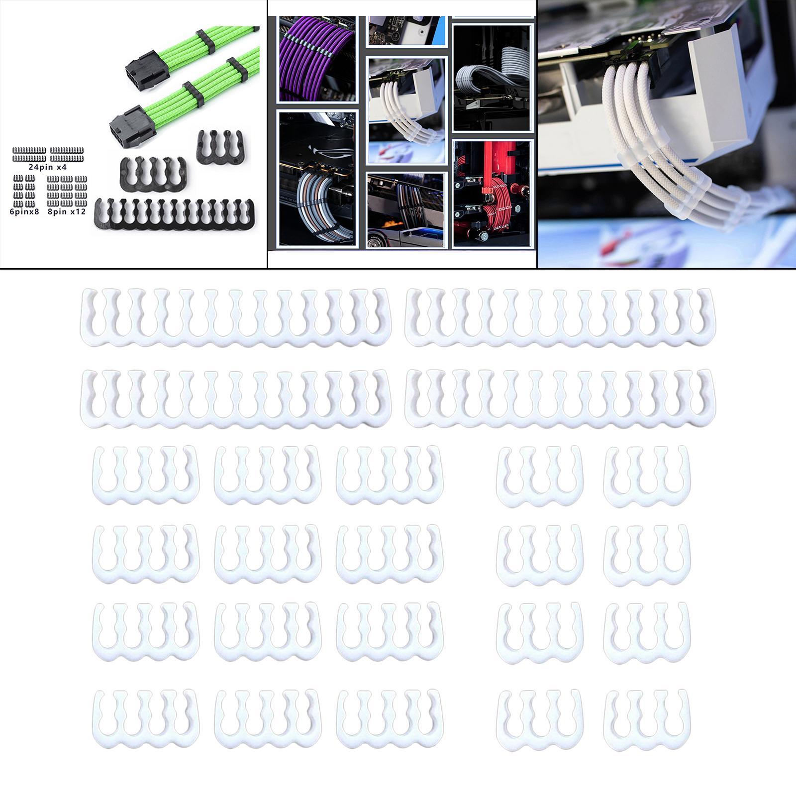 24Pcs/Set 6/8/24 Pin Cable Comb Clamp Clip Organizer Dresser for 3-3.6mm Wiring Premium