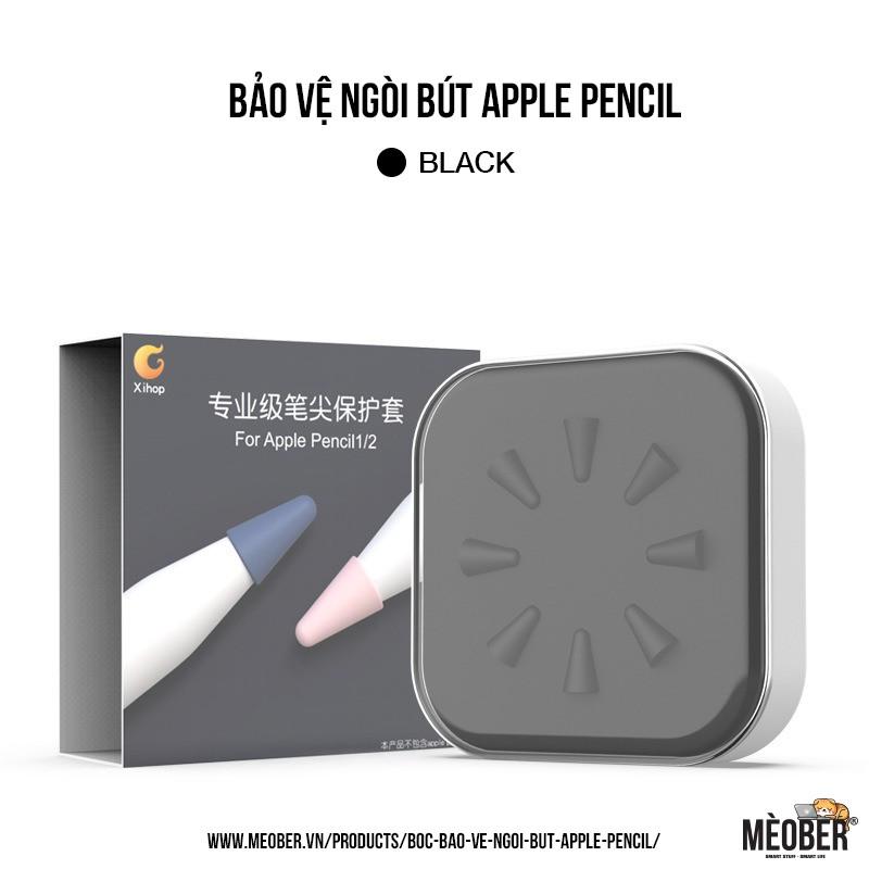 Bọc bảo vệ cho ngòi bút Apple Pencil thế hệ 1 và 2, chống mòn, chống trượt, silicon cao cấp