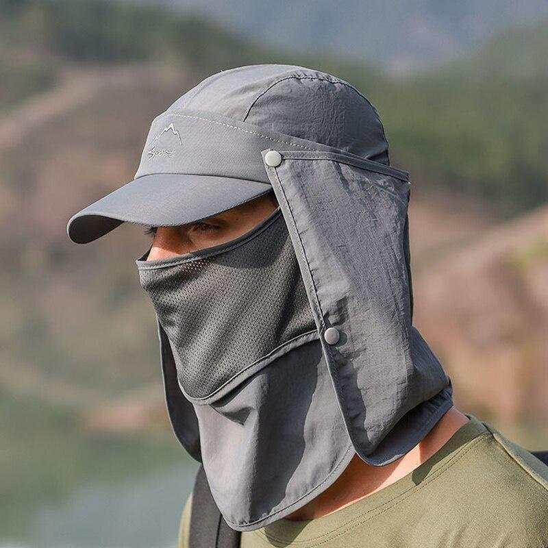 Outdoor Fishing Cap Multifunctional Removable Sun Hat Unisex Breathable Sun Caps Summer Quick-drying Hats Outdoor Sport Supplies